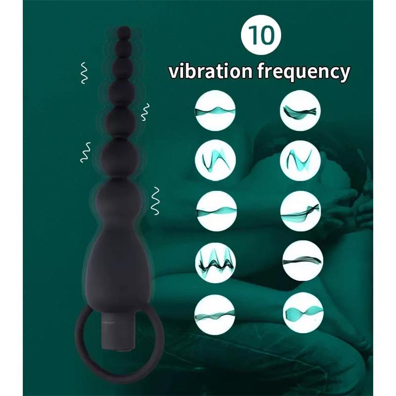 Marbe Cadena Anal con Vibracion USB Silicona