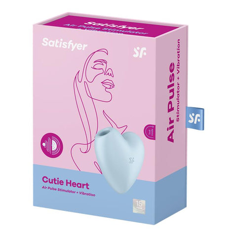 Cutie Heart Succionador de Clitoris y Vibracion Azul