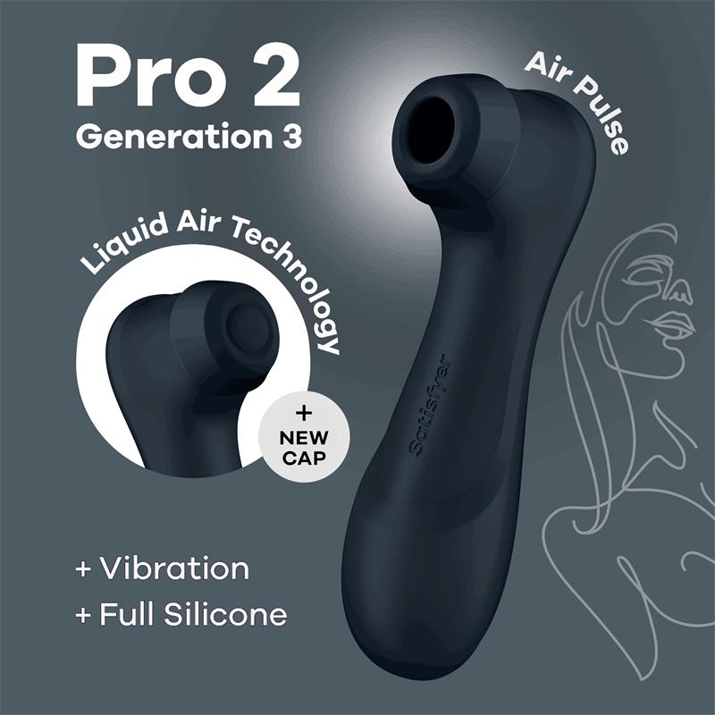 Pro 2 Gener 3 Liquid Air Technology Succion y Vibracion Negro