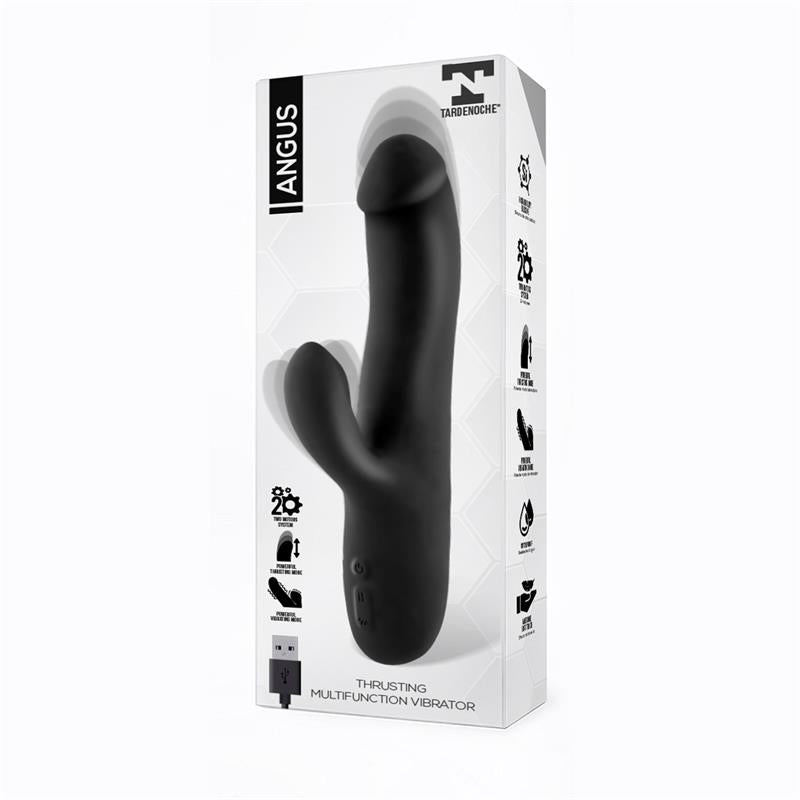 Angus Vibrador con Funcion de Movimiento Thrusting 2 Motores Silicona USB