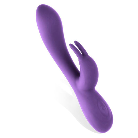 Mauve Vibrador Unibody Silicona Liquida USB Purpura