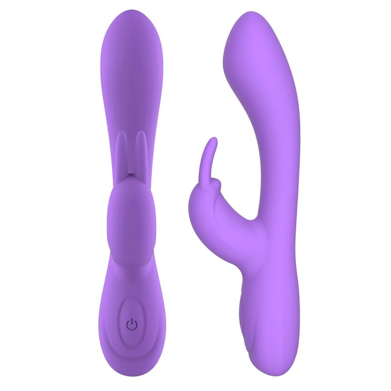 Mauve Vibrador Unibody Silicona Liquida USB Purpura