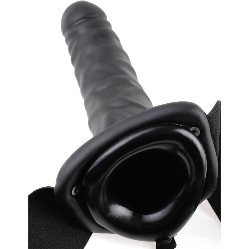 Fetish Fantasy Series Arnes Vibrador Hueco de 20 cm Negro