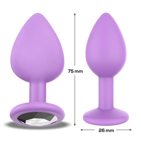 Sparkly Plug Anal Silicona Talla S Lilac