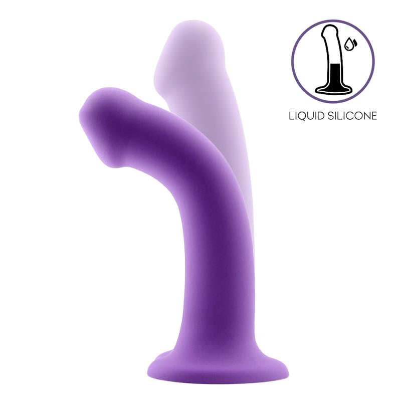 Bouncy Dildo Silicona Liquida Hiper Flexible 7 18 cm Talla M Purpura